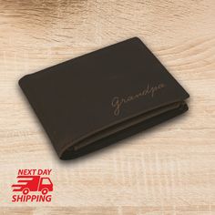 Father Day Gift for Him, Personalized Wallet, Grandad Wallet, Groomsmen Wallet, Custom Wallet, Husband Boyfriend Gift for Men, Leather Wallet, Custom Engraved Wallet, Engraved Wallet 👉 With handcrafted exquisite top-grain leather, RFID blocking technology, and the option for custom engraving, this bifold wallet makes the perfect custom-made gift for him. 👉 Add initials, favorite catchphrase, quote or inside Joke, even logo to make it extra unique and special! ENGRAVED MESSAGE INSTRUCTIONS 👉 At the last page of checkout, below the Submit Order button, there is a box where you can "Add an optional NOTE to the seller." Simply leave your engraving instructions there and you are all set! If you do miss this step, simply shoot us an message and we will make it right! 👉 For " Front Side Only Father's Day Gift Wallets With Coin Pocket, Father's Day Wallets With Coin Pocket, Father's Day Gift Wallet With Coin Pocket, Brown Wallet For Father's Day, Brown Wallets For Father's Day, Personalized Bifold Wallet For Daily Use, Embossed Brown Wallets As Gift, Engraved Bifold Wallets For Gift, Engraved Bifold Wallets As Gifts