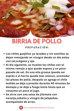 an advertisement for a restaurant called birra de poloo, which is written in spanish