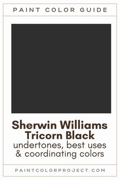 the color guide for sheryln williams's black is available in two different colors