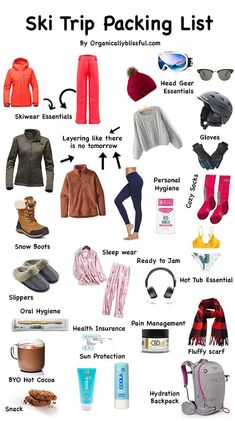 f670ef5d2d6bdf8f29450a970494dd64desc52407366ri Ski Trip Essentials, Trip Packing List, Travel Packing List, Family Ski Trip, Snowboarding Trip