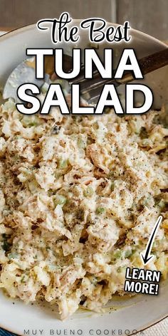 the best tuna salad recipe is shown on a plate