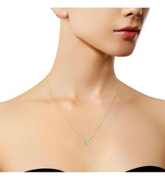 This diamond accent necklace comes with a gold plated silver box chain that is 18 inches in length. Whether for a glamorous evening out, or a casual lunch in with friends, this is the perfect accessory for any occasion. | Elegant and trendy, this beautiful 10k yellow gold plated .925 sterling silver pendant has a heart shaped motif hanging at the center that frames a single round- cut diamond in a miracle setting. | 1-800-Flowers Gifts Delivery .925 Sterling Silver Diamond Accent 18" Pendant Necklace Diamond Necklace With Box Chain For Gift, Gold Diamond Necklace For Valentine's Day, Pear Shaped Pendant, Diamond Heart Pendant Necklace, Infinity Pendant, Solitaire Pendant Necklace, Diamond Solitaire Necklace, Diamond Cross Pendants, Bezel Set Diamond