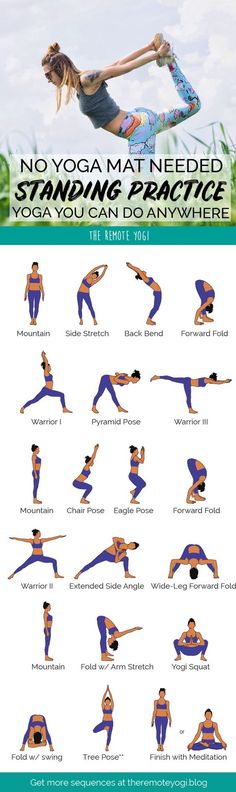 a poster showing the different types of yoga poses