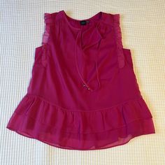 Beautiful Blouse. Nwot. Perfect For Fall! Purple Blouse For Summer Workwear, Feminine Purple Top For Workwear, Feminine Purple Tops For Workwear, Feminine Purple Workwear Top, Purple Sleeveless Blouse For Spring, Feminine Sleeveless Purple Top, Blue Pink Purple, Beautiful Blouses, Blue Blouse