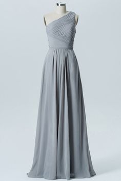 Modsele grey chiffon full-length bridesmaid dress features with one-shoulder neckline and long gathered skirt. 
Product Details:

SKU:PD1905
Chiffon Material
Full Length
Size: US 0- 26W. True to size chart. Check our Size Chart to get your correct size. 
Recommend custom size for plus size.
Free custom size service is available. Email your exact measurements once order is placed. 
Fully lined & Built with bra
Processing time: 5-15 business days. 

Feel free to contact our customer service: contact@modsele.com if you have any questions. Grey Bridesmaid Dresses Long, Bridesmaid Dresses 2018, Custom Bridesmaid Dress, Designer Bridesmaid Dresses, Perfect Bridesmaid Dress, Sleeveless Bridesmaid Dresses, Simple Prom Dress, Grey Bridesmaid Dresses, Cheap Bridesmaid