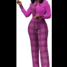 Feature:Long Sleeve,Long Pants,Skinny Pants,Collared Lapel Playsuits,Sexy Jumpsuits,Plaid Jumpsuits,Slimming Fit,Color Block Jumpsuits Material:The Bodycon Jumpsuits Are Made Of High Quality Polyester,With Strong Elasticity,Not Easy To Deform,Smooth Feel.The Jumpsuit Is Wondrefully Fall/Autumn,Spring Wear Occasion:Perfect For Office,Outside,Outdoor,Daily,Travel,Streetwear,Wear To Work,Cycling,Outdoor Size:This Is The Standard Size Of Your Country, Please Choose According To Your Usual Size Pit-To-Pit Measurement: 22 Inches Waist Measurement:17 Inches Jumper Length: 58 Inches Care Tips:Hand And Machine In Cold Or Warm Water With Similar Colors Description Product Information: Mater Pink Long Sleeve Jumpsuit For Night Out, Trendy Pink Jumpsuit For Work, Purple Fitted Jumpsuits And Rompers For Work, Fitted Pink Jumpsuits And Rompers For Work, Fitted Pink Jumpsuits For Work, Pink Fitted Jumpsuit For Work, Trendy Pink Long Sleeve Jumpsuits And Rompers, Trendy Pink Long Sleeve Jumpsuit, Office Outside