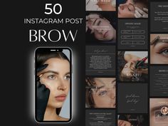 the 50 instagramm post is shown with an image of a woman's face