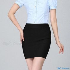 Orcajump - Professional Pencil Skirt – Tailored and Slim Fit Knee-Length Skirt for Work Elegant Office Wear, Office Wear Dresses, Bodycon Pencil Skirt, Wrap Around Skirt, Work Skirts, Elegant Skirt, Office Attire, Knee Length Skirt, Work Attire