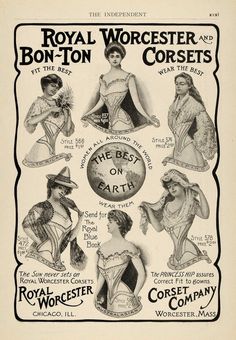 Edwardian vintage corset advertisement Corset Styles, Corset Training, Corset Pattern, Bon Ton, British Outfits, Royal Worcester, Blue Books