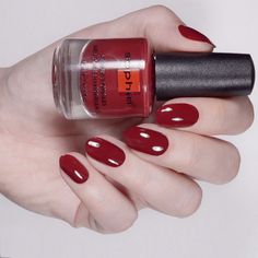 Bordeaux red nail polish 0028 12 ml *Nail polish of the highest quality. *Perfect application. *Comfortable brush. *Fast drying time. *Long-lasting glossy finish  Burgundy nail polish, ideal for autumn and winter manicure and nail design. Super smooth coating lays evenly on the nail plate. Creamy texture shines with gloss even without top coat. The comfortable, rounded brush glides smoothly over the nail for a perfect finish. A wonderful fashionable shade suitable for any season and any occasion Burgundy Nail Polish, Winter Manicure, Red Nail Polish, Burgundy Nails, Red Nail, Nail Plate, Creamy Texture, High Gloss Finish, Red Nails