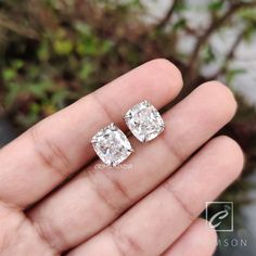 Classic Stud Moissanite Earring, Cushion Cut Moissanite Earrings, Push Back Earrings, Elongated Cushion Earrings, Anniversary Gift For Wife ➠ 𝐌𝐨𝐢𝐬𝐬𝐚𝐧𝐢𝐭𝐞 𝐬𝐭𝐨𝐧𝐞 𝐢𝐬 𝐝𝐢𝐚𝐦𝐨𝐧𝐝'𝐬 𝐛𝐞𝐬𝐭 𝐚𝐥𝐭𝐞𝐫𝐧𝐚𝐭𝐢𝐯𝐞. 𝐖𝐞 𝐡𝐢𝐠𝐡𝐥𝐲 𝐫𝐞𝐜𝐨𝐦𝐦𝐞𝐧𝐝 𝐭𝐡𝐢𝐬 𝐨𝐩𝐭𝐢𝐨𝐧. ❆ 𝐂𝐞𝐧𝐭𝐞𝐫 𝐬𝐭𝐨𝐧𝐞 𝐝𝐞𝐭𝐚𝐢𝐥𝐬 💎 ⇢ Shape: Cushion Shape ⇢ Weight: 9.50 TCW [ Approx. ] ⇢ Size: 10 x 9 mm [ Each ] ⇢ Cut: Brilliant cut ⇢ Type: Moissanite ⇢ Color: Colorless ⇢ Clarity: VS / VVS ⇢ Luster: Excellent ❆ 𝐌𝐞𝐭𝐚𝐥 𝐝𝐞𝐭𝐚𝐢𝐥𝐬💍 ⇢ Metal purity: 925 Silver; Solid Gold ( 10K / 14K / 18K ); 950 Platinum ⇢ Metal tone: White / Yellow / Rose ⇢ Stamp: Yes ❆ 𝐏𝐥𝐞𝐚𝐬𝐞 𝐃𝐨𝐧'𝐭 𝐟𝐨𝐫𝐠𝐞𝐭 𝐭𝐨 𝐑𝐞𝐯𝐢𝐞𝐰 𝐭𝐡𝐞 𝐔𝐬 ⇢ www.etsy.com/shop/CrimsonIndia? ❆ 𝐂𝐚𝐫𝐞 𝐈𝐧𝐬𝐭𝐫𝐮𝐜𝐭𝐢𝐨? Luxury Cushion Cut Gemstone Earrings, Classic White Cushion Cut Earrings, White Cushion Cut Earrings With Prong Setting, Sterling Silver Cushion Cut Wedding Earrings, Sterling Silver Cushion Cut Earrings For Wedding, White Cushion Cut Brilliant Earrings, White Cushion Cut Cubic Zirconia Earrings, White Cushion Cut Earrings As A Gift, White Cushion Cut Earrings For Formal Occasion