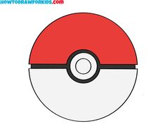 the pokemon ball is shown in red and white