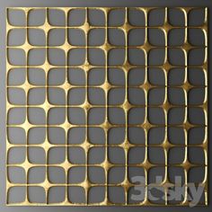 a gold metal grid with squares on it