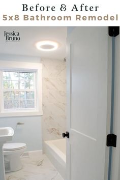 Before & After Bathroom Remodel Mixed Metals In Bathroom, Small Bathroom On A Budget, Small Bathroom Remodel Cost, Guest Bathroom Design, Guest Bathroom Renovation, Bathroom On A Budget, Bathroom Remodel On A Budget, Guest Bathroom Remodel, Guest Bathroom Decor