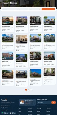 the real estate website home page