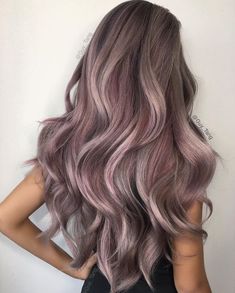 Lilac Grey Hair, Balayage Hair Grey, Stylish Hair Colors, Guy Tang, Lilac Hair, Lavender Hair, Dream Hair, Curly Hairstyles, Stylish Hair