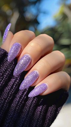 33 Light Purple Nail Art Designs That Will Add a Touch of Elegance 27 Purple Wedding Nails For Bride, Light Purple Nail Art, Purple Nail Art Designs, Light Purple Nails, Hoco Nails, Gel Nail Art Designs