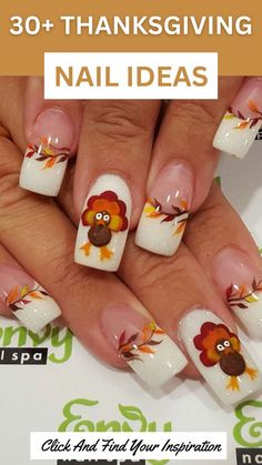 Get inspired by the hottest Thanksgiving Nail Designs that are taking Pinterest by storm! From intricate Thanksgiving Nail Art to classic Thanksgiving Nails, these ideas will elevate your holiday style. Whether you're a fan of Easy Thanksgiving Nails DIY or prefer professional Nail Thanksgiving Designs, there's something for everyone. Explore stunning Thanksgiving Gel Nail Designs that offer a long-lasting, flawless finish, or opt for a simple yet chic Thanksgiving Nail Design. Perfect for th... Thanksgiving Toenails, Thanksgiving Nails Turkey, Turkey Nail Art, Gal Nails, Christmas Nails Trendy, Nail Thanksgiving, Christmas Nail Designs Acrylic, Simple Christmas Nails, Turkey Nails