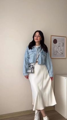 Casual Trendy Outfits, Rok Outfit, Mode Turban, Cute Modest Outfits, Denim Skirt Outfits, Everyday Fashion Outfits, Quick Outfits, Easy Trendy Outfits