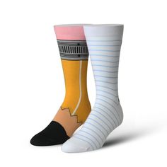 Pencil & Paper Sock Lovers, Mens Crew Socks, Cozy Socks, Pencil And Paper, Crew Sock, Next Fashion, Socks For Women, Crazy Socks, Cotton Bottoms