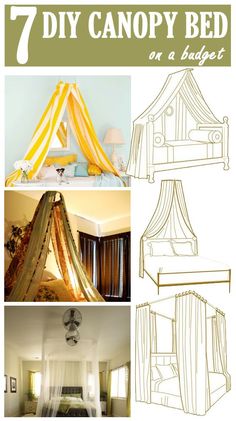 the instructions for how to make a canopy bed