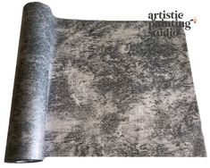 a roll of gray marble paper on top of a white background with the words artistic painting studio