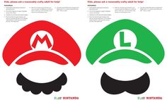 two hats with the letter l on them, one in red and one in green