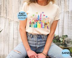 Disney Princess Castle Shirt Disney Vacation Shirtdisney - Etsy Magic Kingdom Shirt, Disney Princess Castle, Disney Family Vacation Shirts, Disney Princess Shirts, Disney Vacation Shirts, Princess Shirt, Disney Family Vacation, Disney Vacation Planning, Girls Trip Shirts