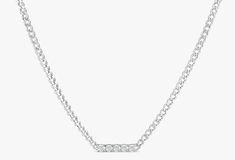 14k Gold Cuban Chain Diamond Necklace / 3mm Cuban Link Necklace with Large Diamonds in 5 Prong Setting / Curb Chain Necklace / 0.60ctw ✔ Handmade ✔ Natural Diamond ✔ Total Carat Weight Diamonds: 0.60ctw ✔ Dimensions of Setting: 3.5 mm The dimension of the links: 3mm Available 14K Yellow Gold ( SOLID GOLD ) 🛠 All Sarah Elise pieces are handcrafted to order, please allow 4 - 10 business days for shipping out. Need it sooner? Just ask and we will let you know if it's possible. 💎 We use only top-g Anniversary Diamond White Chain Necklaces, Diamond White Chain Necklace For Anniversary, Diamond White Chain Necklaces For Anniversary, Formal White Gold Bar Necklace With Diamonds, Formal White Gold Diamond Bar Necklace, Diamond Pendant Necklace With Chain, Single Cut Diamond Link Necklace, White Gold Diamond Necklace With Chain, Diamond Link Necklace With Single Cut Diamonds