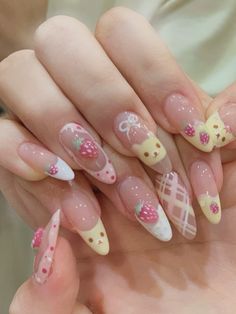 nail inspo, cute nails, nail art, kawaii, xhs Cute Kpop Nails, Nails Inspiration Kawaii, Amusement Park Nails, False Nails Acrylics, Kawaii Almond Nails, Pastel Y2k Nails, Kawaii Nail Ideas, Korean Nails Art, Xhs Nails