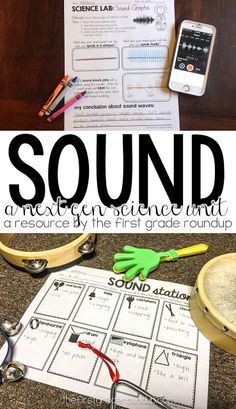 an interactive science unit for the first grade round up with text overlay that reads sound