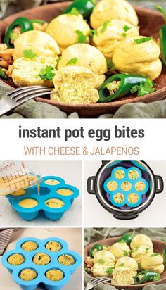 instant pot egg bites with cheese and jalapenos are the perfect appetizer