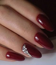 Maroon Nails, Burgundy Nails, Red Nail, Pretty Nail Art, Beautiful Nail Art