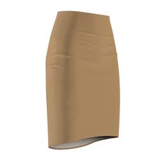 Women's Pencil Skirt. This pencil skirt is made of 88% polyester and 12% spandex. This blend gives the garment a four-way stretch which allows the fabric to stretch both width- and length-wise. The garment has a slight tapering along the outer thigh. Pair this skirt with your favorite accessories for a look that is both stylish and trendy. Look good and feel great. This skirt is a perfect addition to any wardrobe collection or to give as a gift. .: Material: 88% polyester, 12% spandex.: Elastic Chic Fitted Beige Mini Skirt, Solid Color Summer Pencil Skirt For Formal Occasions, Formal Solid Color Pencil Skirt For Summer, Formal Solid Color Summer Pencil Skirt, Fitted Brown Pencil Skirt Casual Style, Casual Fitted Brown Pencil Skirt, Summer Office Pencil Skirt In Solid Color, Summer Office Pencil Skirt Fitted, Brown Stretch Pencil Mini Skirt