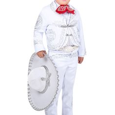 Traje Charro de Niño TM-72322 - Charro Suit for Kids Mexican Theme Party Outfit, Mexican Baby Girl, Mariachi Suit, Charro Suit, Suit For Men, Bow Belt, Western Hats, Jacket Vest, Vest Shirt