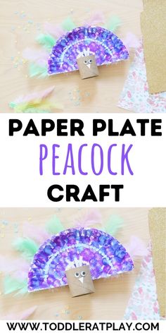 paper plate peacock craft for kids to make and use with other crafts such as this one