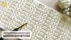 Simple And Beautiful Crochet Stitch - Daily Crochet Crochet Blanket Stiches Videos, Rice Stitch Crochet Blanket, Blanket Stitch Crochet Pattern, Braided Crochet Stitch, Easy Crochet Stitches For Blankets, Tunisian Crochet Stitches, Easy Crochet Stitches