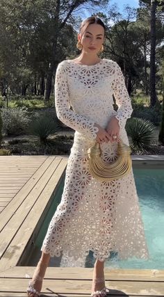 Dress Lace, Long Dresses, Spring Collection, Crochet Dress, Spring Outfit, Vestidos De Fiesta, Cute Dresses, Beautiful Dresses