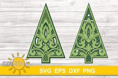 christmas trees cut file for svg eps dxf