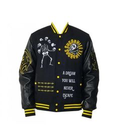 Shop Now With Free Shipping High Quality Leather Jackets Coats And Costumes In Low Price. Check item description on website. Letterman Jacket Ideas, Style Varsity Jacket, Fall Fashion Coats, Leather Varsity Jackets, Jacket Ideas, Varsity Letterman Jackets, College Jackets, Letterman Jackets, Knitted Collar