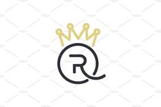 the letter r with two crowns on it's head logo design, branding design, graphic design, lettering font, typogram design, logos, web design letters and numbers, person, type design projects, alphabets, creative font design process, symbols