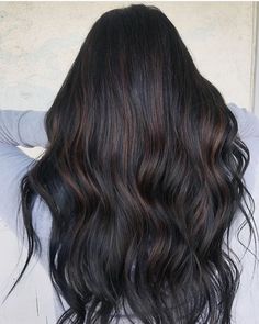 Brown Hair With Espresso Highlights, Subtle Low Lights For Dark Hair, Simple Hair Color Ideas For Black Hair, Old Money Dark Brunette Hair, Black Hair With Babylights, Chocolate Brown Balayage On Black Hair, Jet Black Hair With Highlights, Dimensional Black Hair, Dark Straight Hair