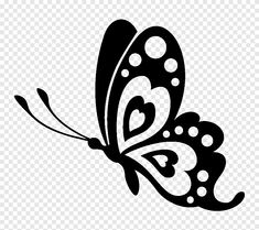 a black and white butterfly on a transparent background