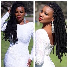 Brides With Locs, Extension Dreadlocks, Black Brides, Black Bride, 4c Hairstyles, Locs Hairstyles