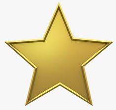 a gold star on a white background with clipping path to the bottom right side