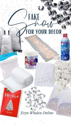 an assortment of items that are being used to decorate christmas trees and other holiday decorations