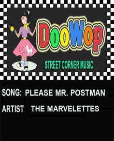 the logo for doowop street corner music, which is featured in an advertisement