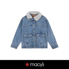 in stock Fluffy Denim Jacket, Denim Sherpa Jacket, Shearling Jacket Women, Girls Denim Jacket, Levis Denim Jacket, Moda Denim, Lined Denim Jacket, Faux Shearling Jacket, Estilo Denim