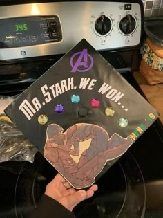 someone is holding up a graduation cap that says mr star, we won