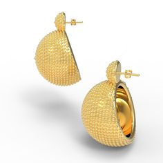 These majestic earrings are an adaptation of one of the most common Roman earring types, adding a subtle ribbed texture to the exterior surface of these rounded favorites. They are based on a gorgeous ancient pair found at the Roman town of Herculaneum, dating to before AD 79. Our earrings may be ordered with a post back, or as a set of clip-on earrings. Please specify your choice in the Special Instructions area of this page. "Paula" is the female patronymic form of the male name "Paulus." One Elegant Textured Formal Earrings, Elegant Semi-circle Pierced Earrings, Elegant Semi-circle Earrings, Pierced Sphere Sterling Silver Earrings, Pierced Sterling Silver Sphere Earrings, Luxury Hammered Drop Earrings, Luxury Hammered Round Earrings, Luxury Round Hammered Earrings, Textured Round Earrings For Gifts